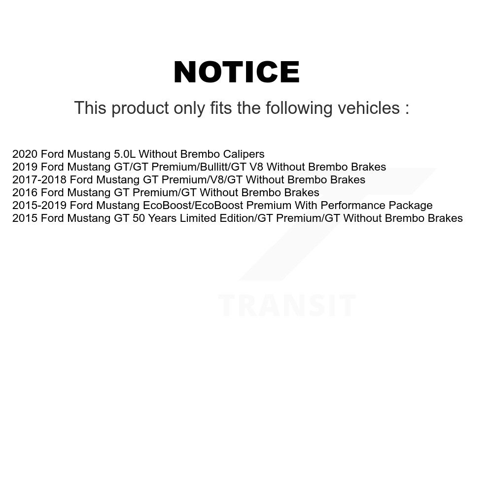 Front Coated Disc Brake Rotor (1 Piece Only) GCR-681952 For Ford Mustang - Image 2