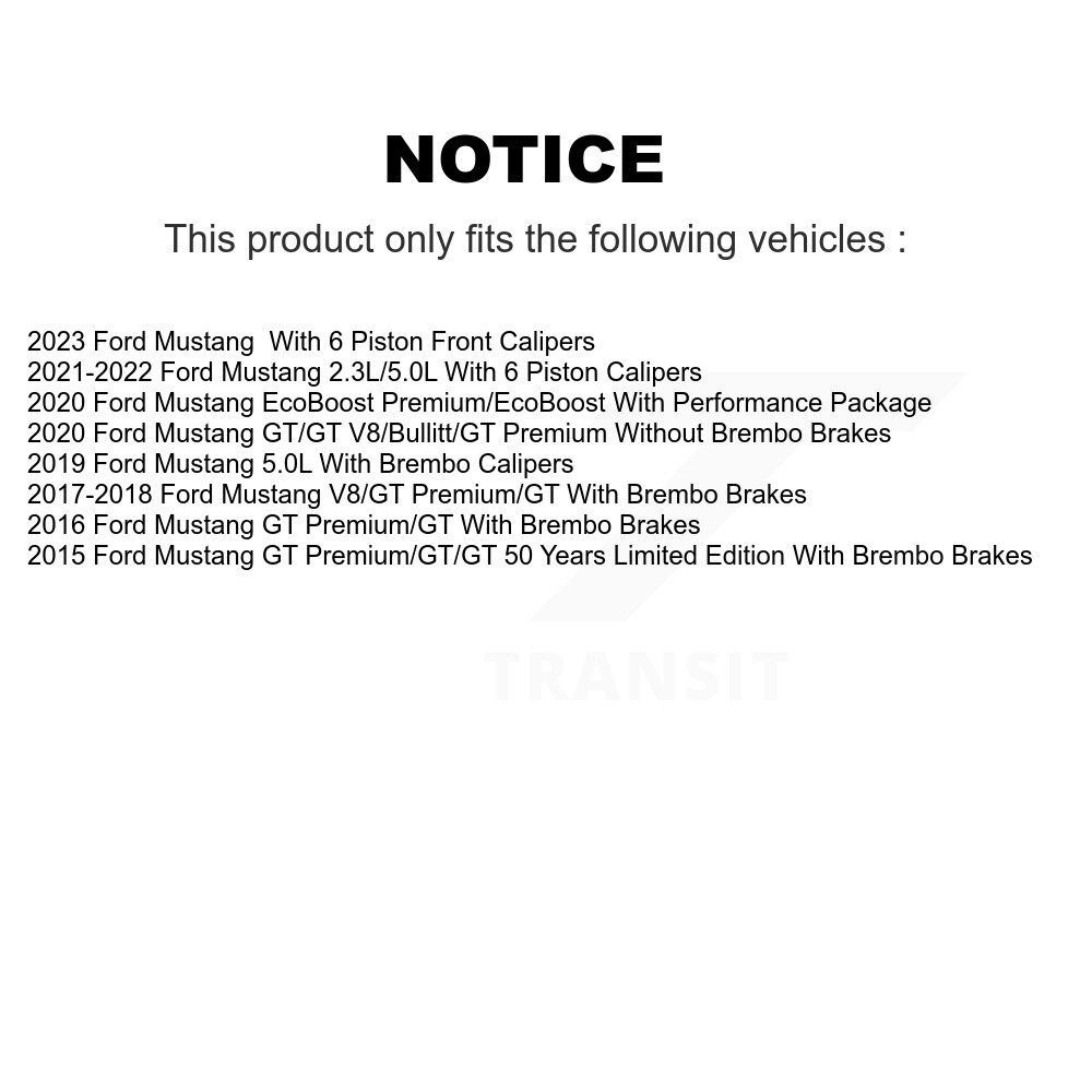 Front Coated Disc Brake Rotor (1 Piece Only) GCR-681954 For Ford Mustang - Image 2