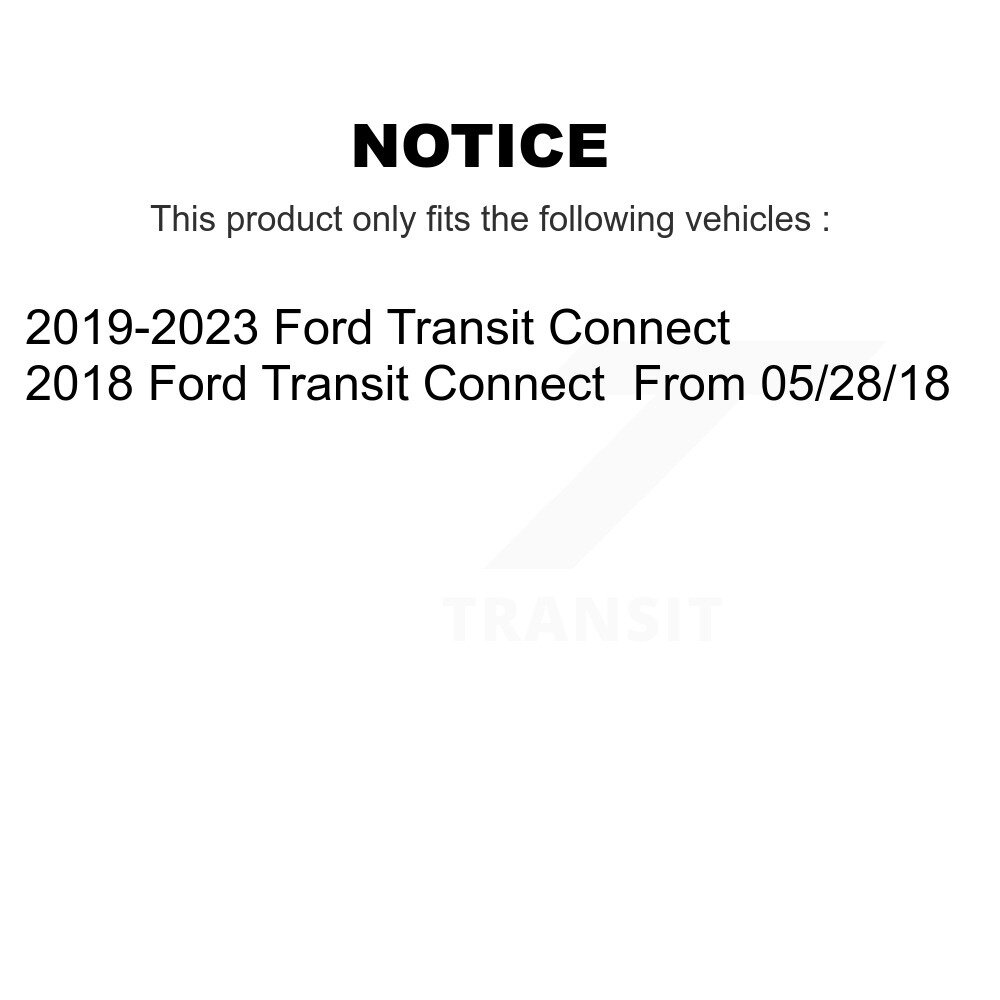 Front Coated Disc Brake Rotor (1 Piece Only) GCR-682503 For Ford Transit Connect - Image 2