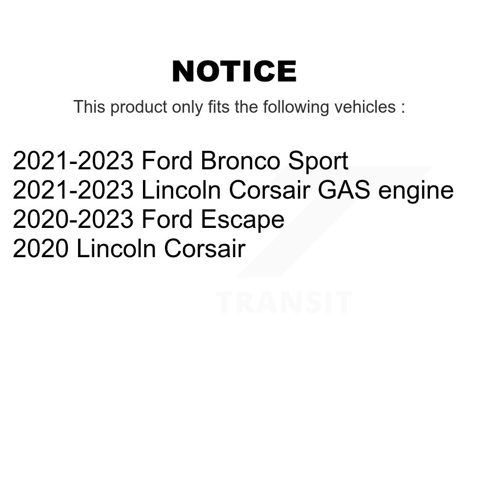 Front Coated Disc Brake Rotor (1 Piece Only) GCR-682666 For Ford Escape Bronco Sport Lincoln Corsair - Image 2