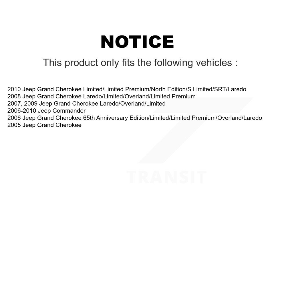 Front Coated Disc Brake Rotor (1 Piece Only) GCR-780289 For Jeep Grand Cherokee Commander - Image 2
