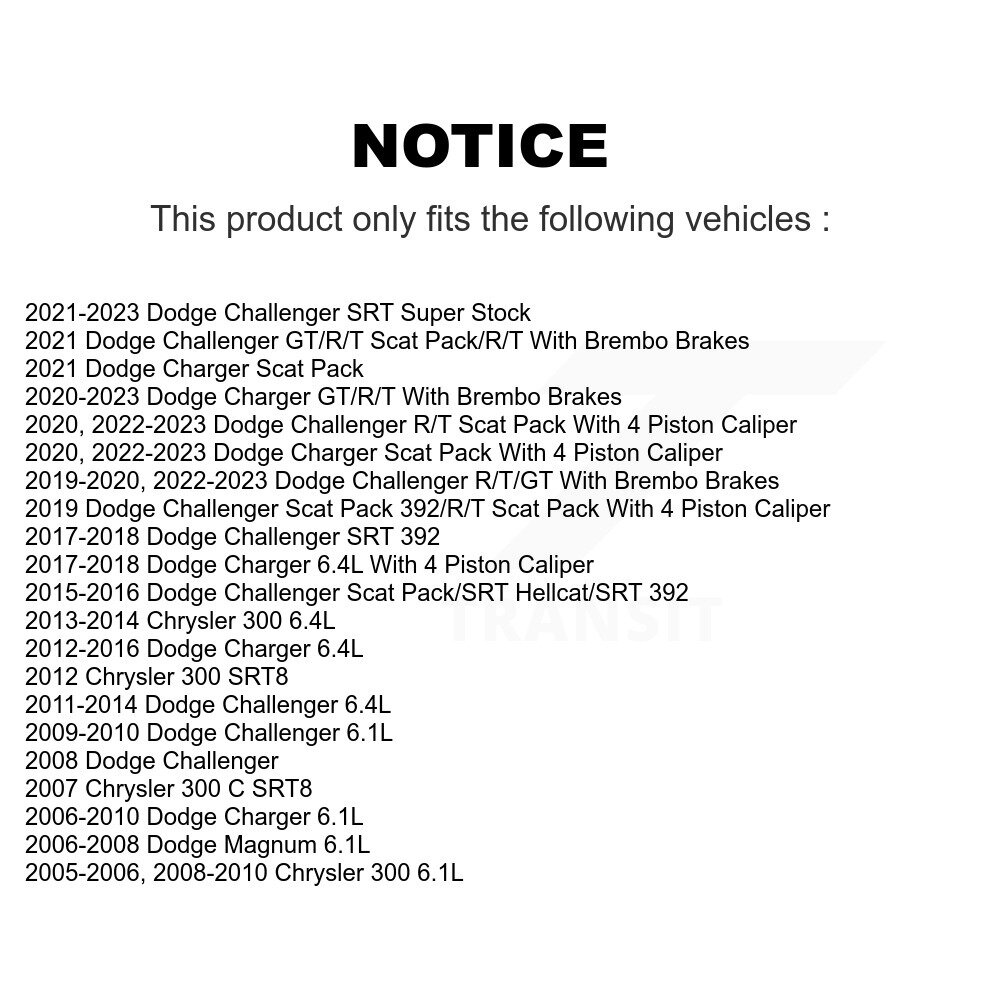 Front Coated Disc Brake Rotor (1 Piece Only) GCR-780690OE For Dodge Charger Chrysler 300 Challenger - Image 2