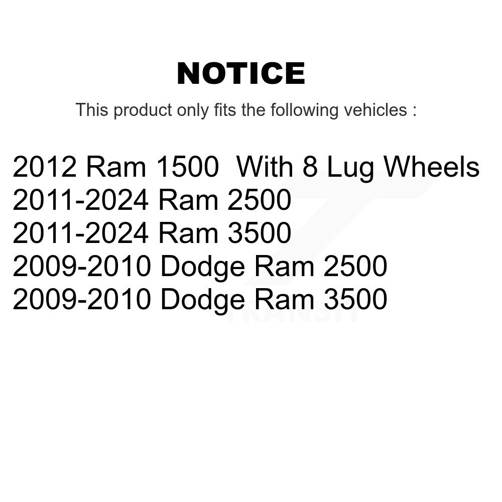 Front Coated Disc Brake Rotor (1 Piece Only) GCR-780736 For Ram 2500 3500 1500 Dodge - Image 2