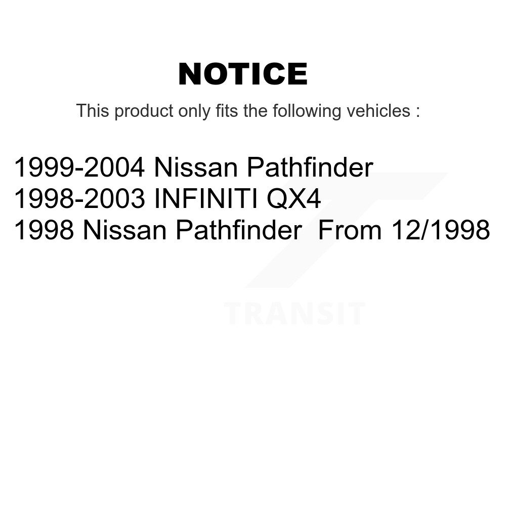 Front Coated Disc Brake Rotor (1 Piece Only) GCR-96720 For Nissan Pathfinder INFINITI QX4 - Image 2