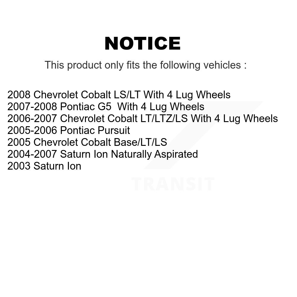 Rear Coated Brake Drum (1 Piece Only) GCR-9749 For Chevrolet Cobalt Pontiac Saturn Ion G5 Pursuit - Image 2
