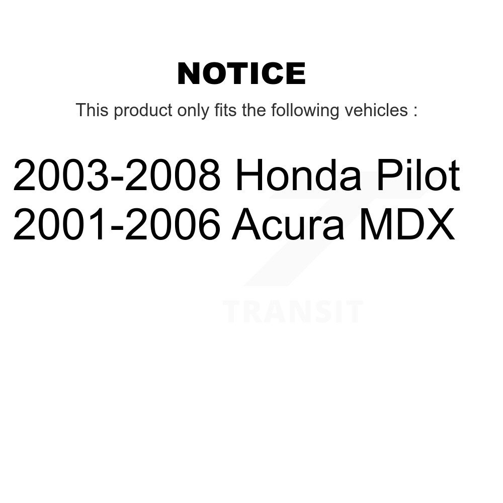 Rear Coated Disc Brake Rotor (1 Piece Only) GCR-980032 For Honda Pilot Acura MDX - Image 2