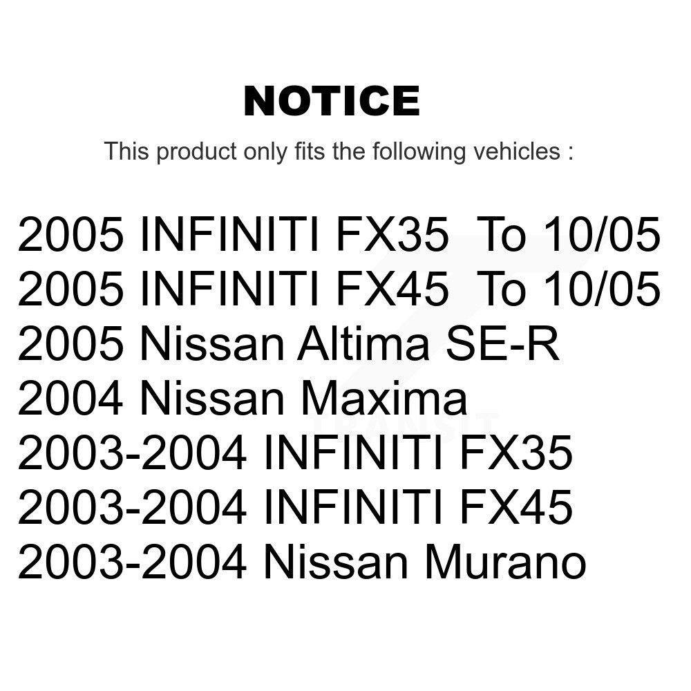 Front Coated Disc Brake Rotor (1 Piece Only) GCR-980225 For Nissan Altima Murano INFINITI Maxima - Image 2