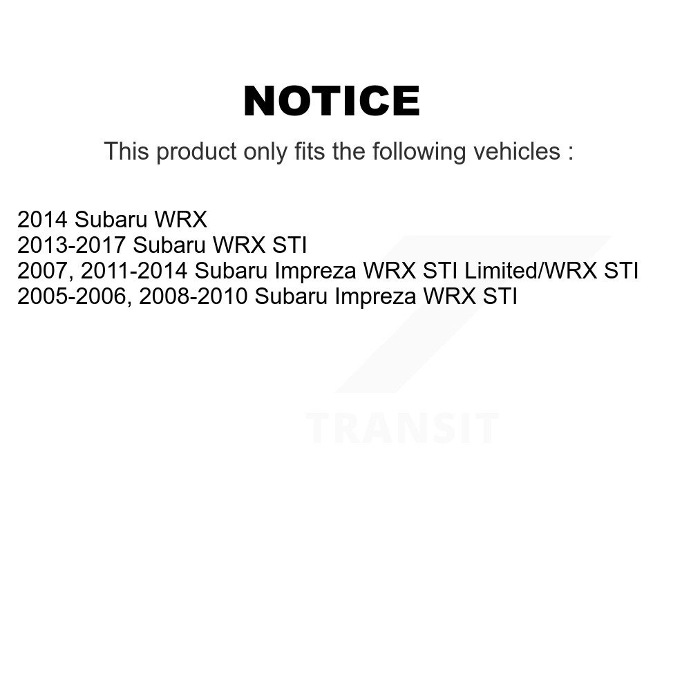 Front Coated Disc Brake Rotor (1 Piece Only) GCR-980356 For Subaru Impreza WRX STI - Image 2