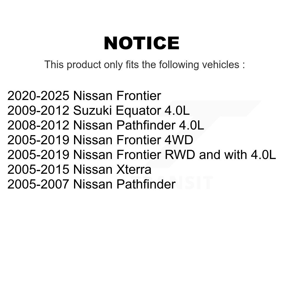 Front Coated Disc Brake Rotor (1 Piece Only) GCR-980370 For Nissan Frontier Pathfinder Xterra Suzuki - Image 2