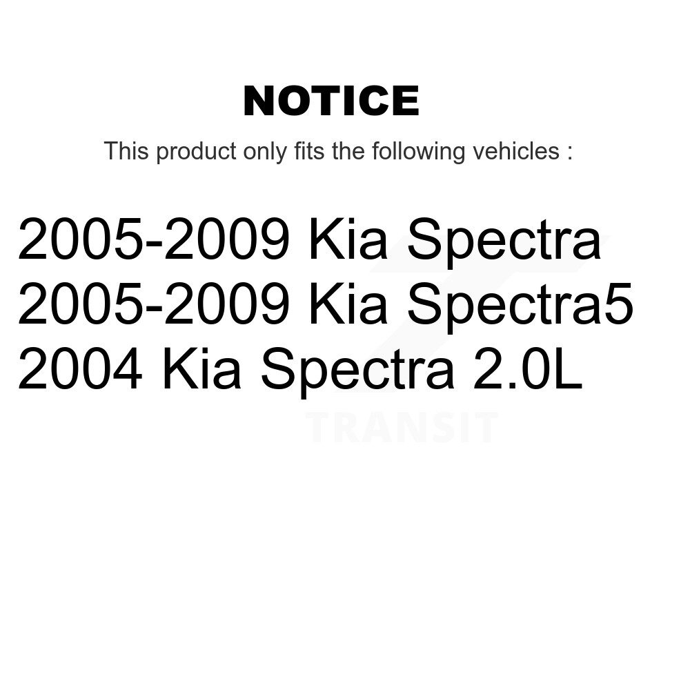 Front Coated Disc Brake Rotor (1 Piece Only) GCR-980385 For Kia Spectra Spectra5 - Image 2