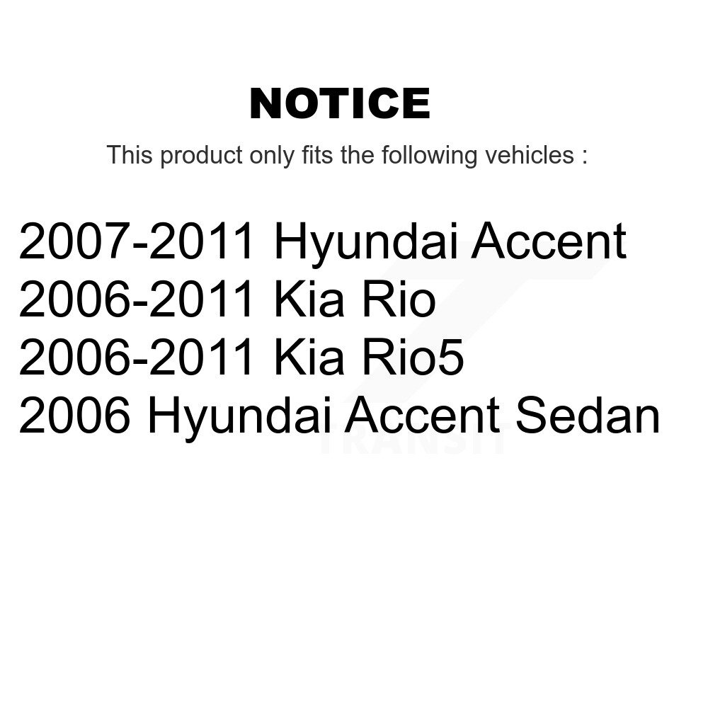 Front Coated Disc Brake Rotor (1 Piece Only) GCR-980452 For Hyundai Accent Kia Rio Rio5 - Image 2