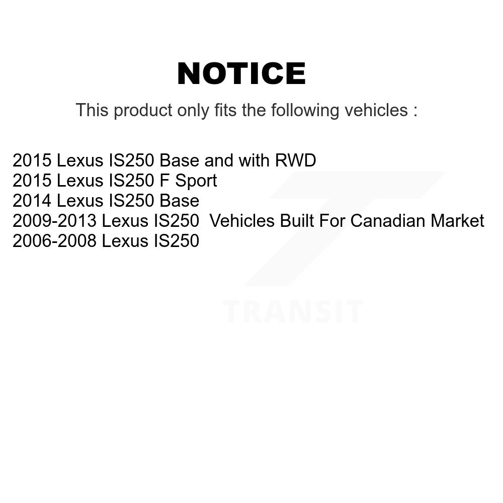 Front Coated Disc Brake Rotor (1 Piece Only) GCR-980494 For Lexus IS250 - Image 2