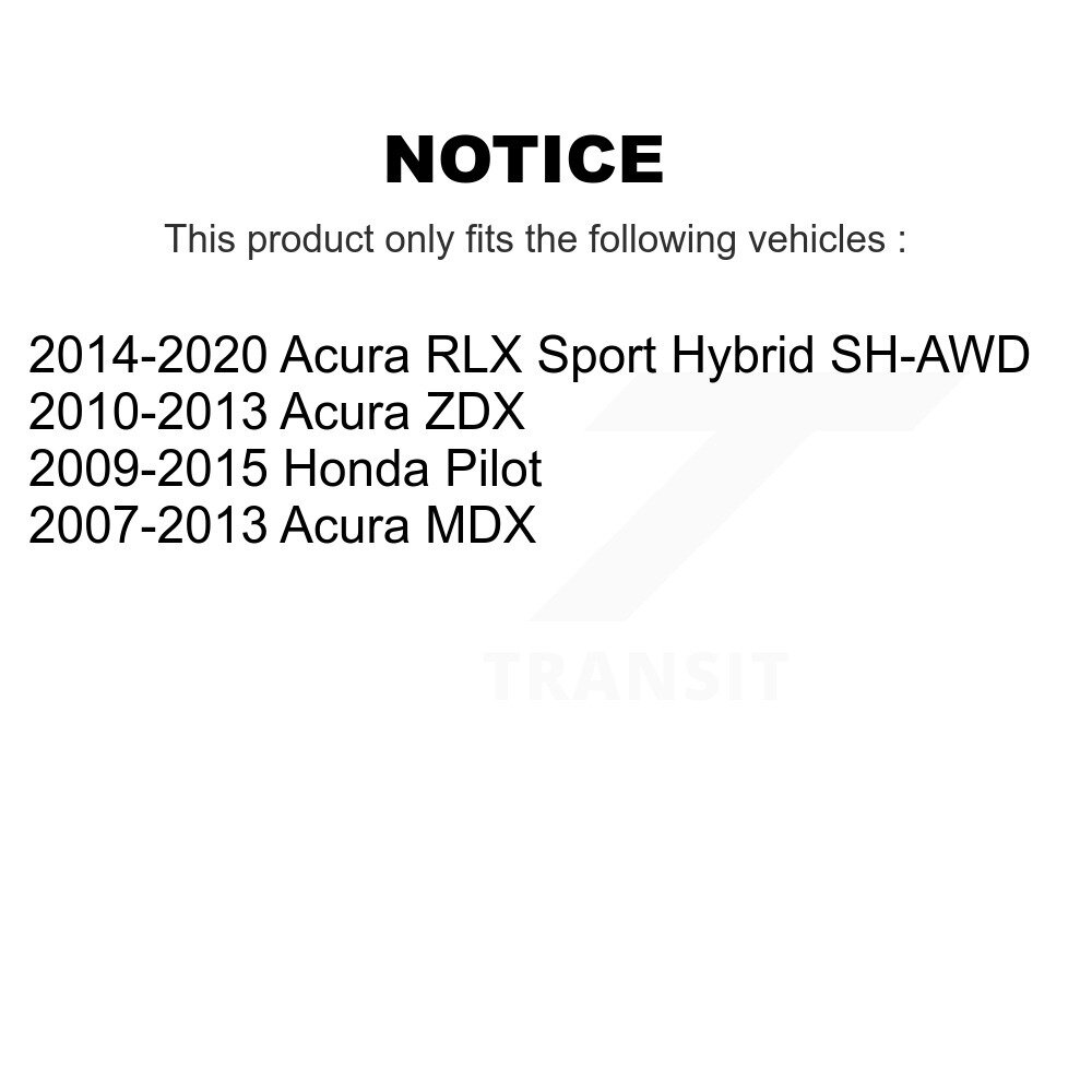 Front Coated Disc Brake Rotor (1 Piece Only) GCR-980566 For Honda Pilot Acura MDX RLX ZDX - Image 2