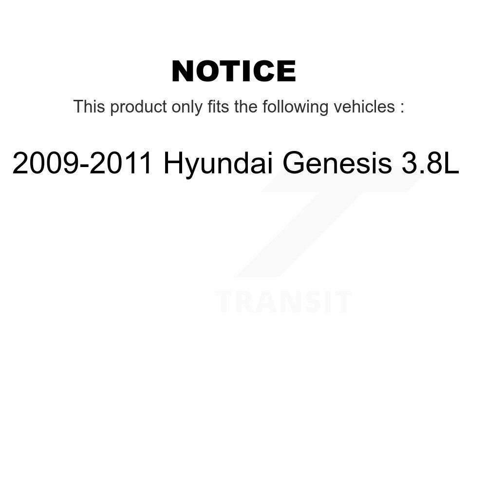Front Coated Disc Brake Rotor (1 Piece Only) GCR-980707 For 2009-2011 Hyundai Genesis 3.8L - Image 2