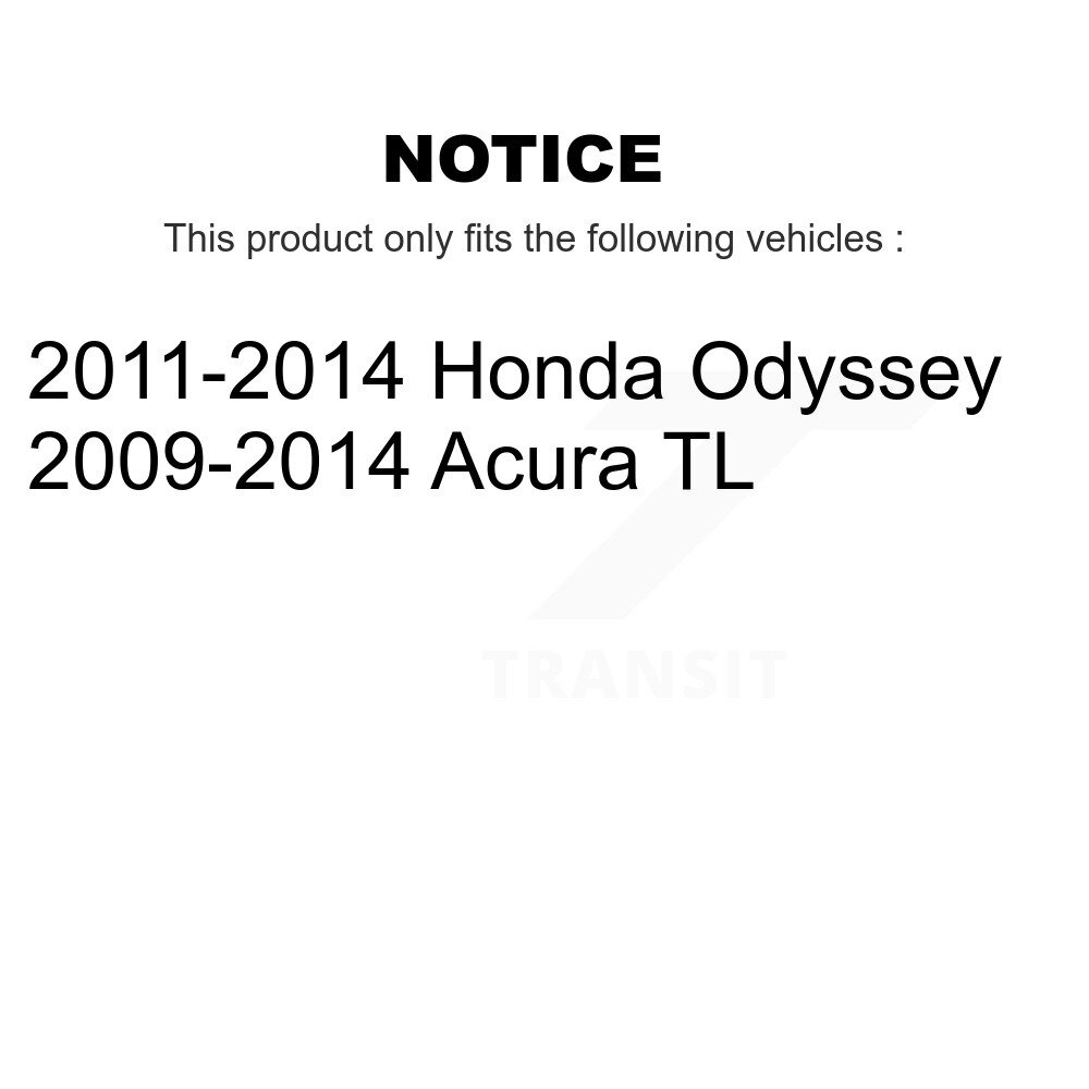 Front Coated Disc Brake Rotor (1 Piece Only) GCR-980738 For Honda Odyssey Acura TL - Image 2