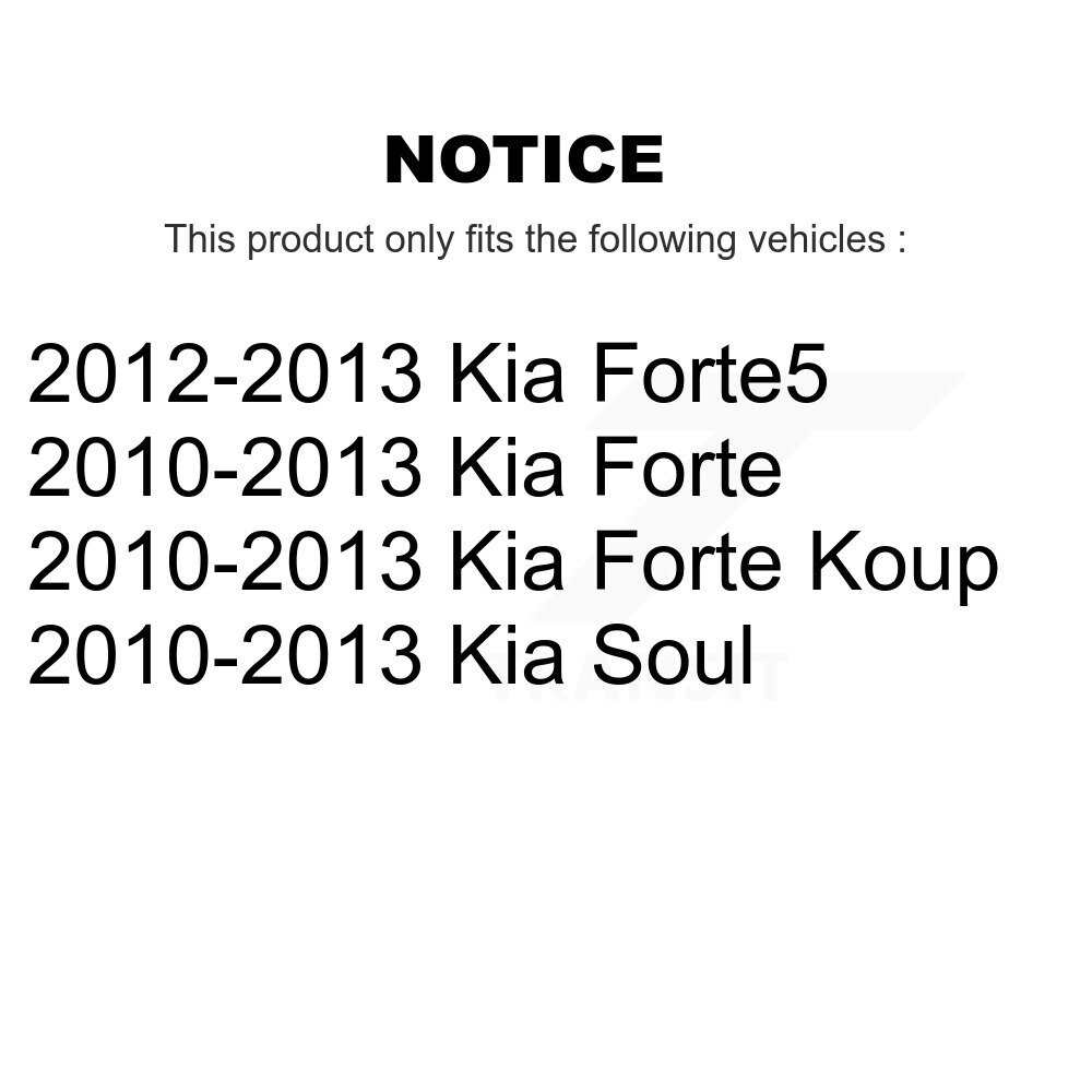 Rear Coated Disc Brake Rotor (1 Piece Only) GCR-980751 For Kia Soul Forte Koup Forte5 - Image 2