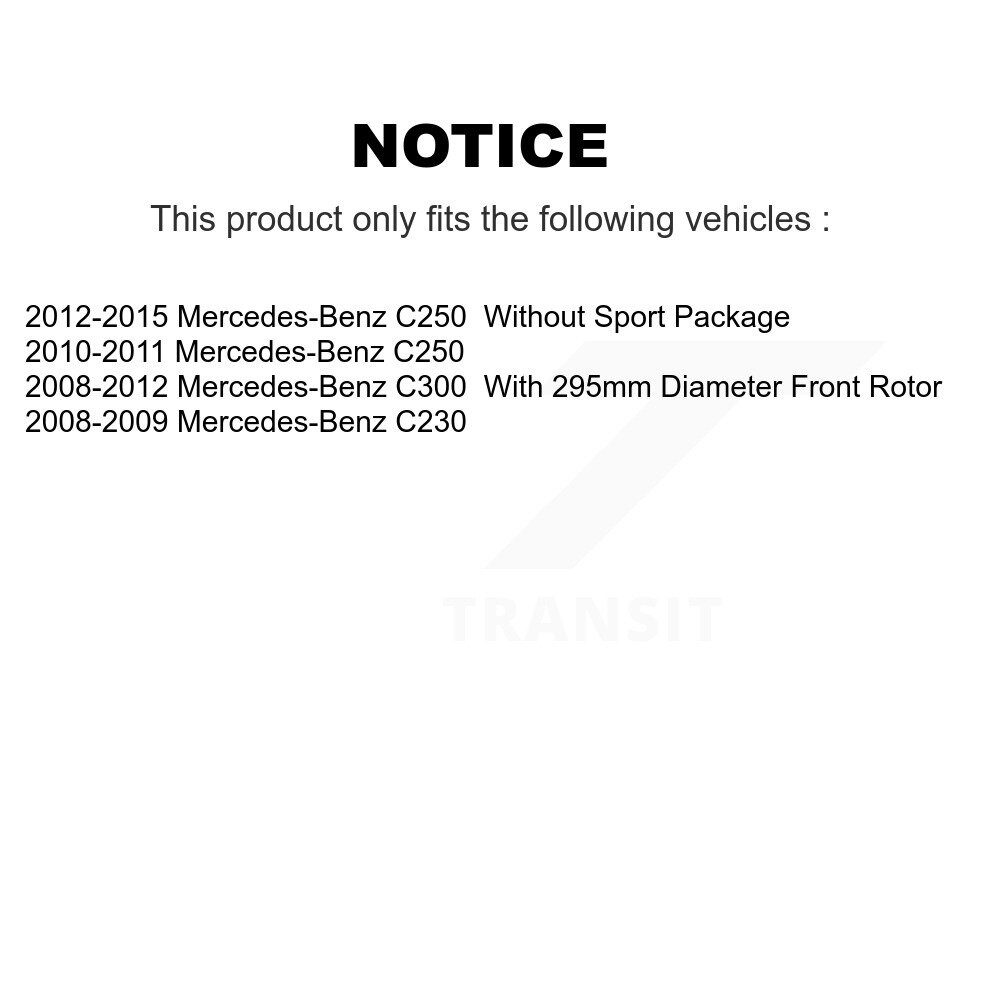 Front Coated Disc Brake Rotor (1 Piece Only) GCR-980789 For Mercedes-Benz C300 C250 C230 - Image 2