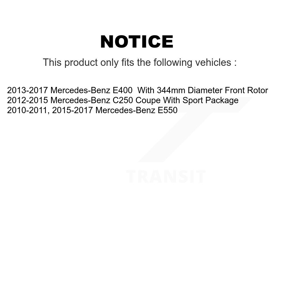 Front Coated Disc Brake Rotor (1 Piece Only) GCR-980818 For Mercedes-Benz C250 E400 E550 - Image 2