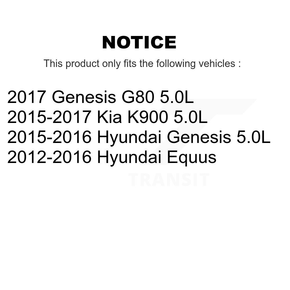 Front Coated Disc Brake Rotor (1 Piece Only) GCR-980945 For Hyundai Genesis Equus G80 Kia K900 - Image 2