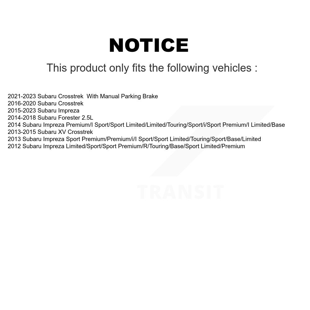 Rear Coated Disc Brake Rotor (1 Piece Only) GCR-980962 For Subaru Crosstrek Impreza Forester XV - Image 2