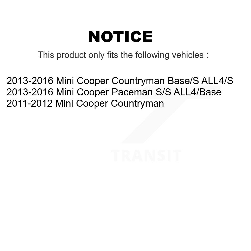 Rear Coated Disc Brake Rotor (1 Piece Only) GCR-980969 For Mini Cooper Countryman Paceman - Image 2