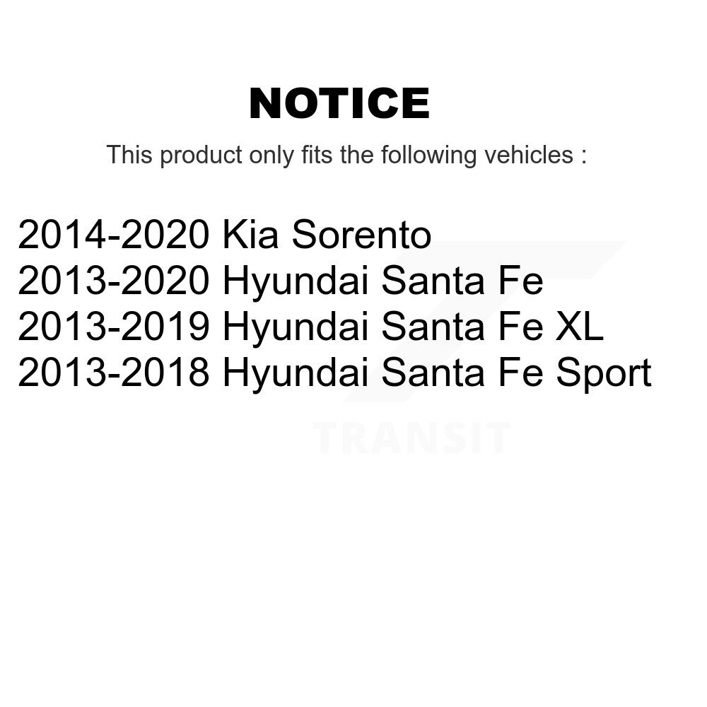 Front Coated Disc Brake Rotor (1 Piece Only) GCR-981010 For Hyundai Santa Fe Sport Kia Sorento XL - Image 2
