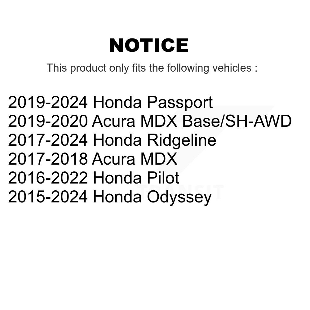 Front Coated Disc Brake Rotor (1 Piece Only) GCR-981053 For Honda Odyssey Pilot Ridgeline Acura MDX - Image 2