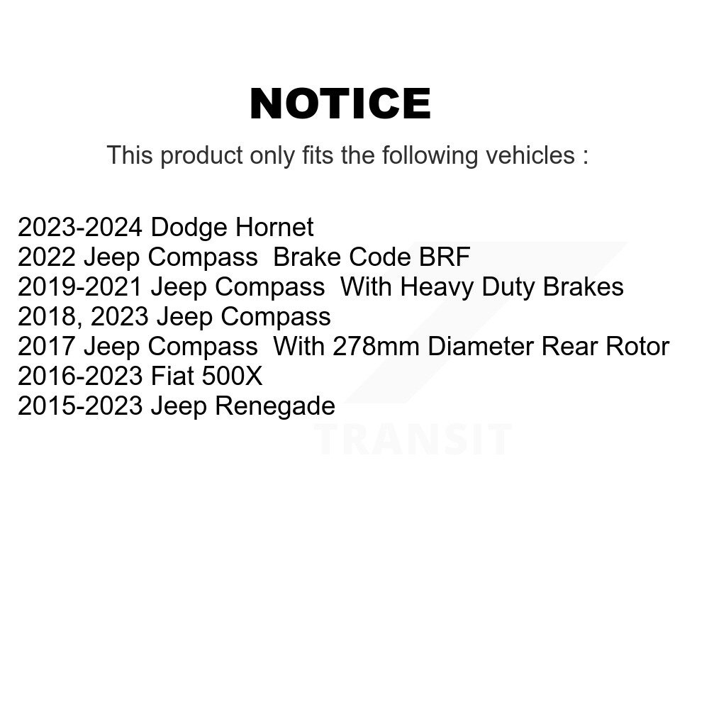 Rear Coated Disc Brake Rotor (1 Piece Only) GCR-981643 For Jeep Compass Renegade Dodge Hornet Fiat - Image 2