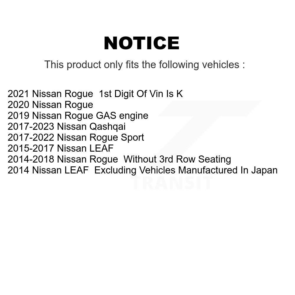Front Coated Disc Brake Rotor (1 Piece Only) GCR-981773 For Nissan Rogue Sport Qashqai LEAF - Image 2
