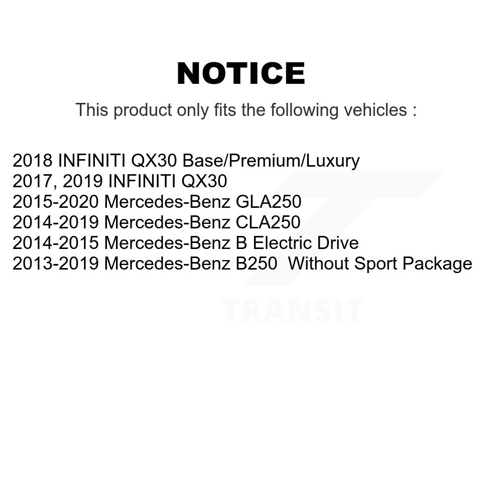 Front Coated Disc Brake Rotor (1 Piece Only) GCR-981775 For Mercedes-Benz GLA250 CLA250 B250 QX30 B - Image 2