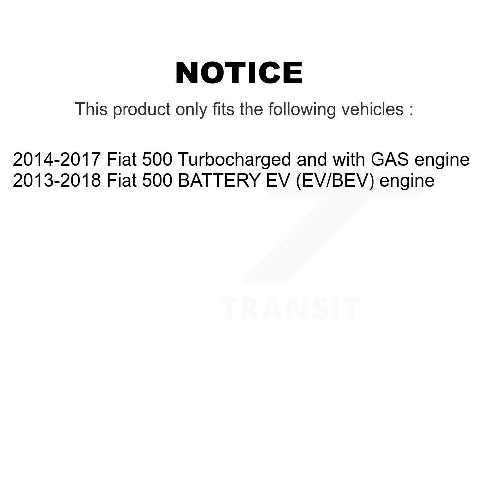 Rear Coated Disc Brake Rotor (1 Piece Only) GCR-981788 For Fiat 500 - Image 2