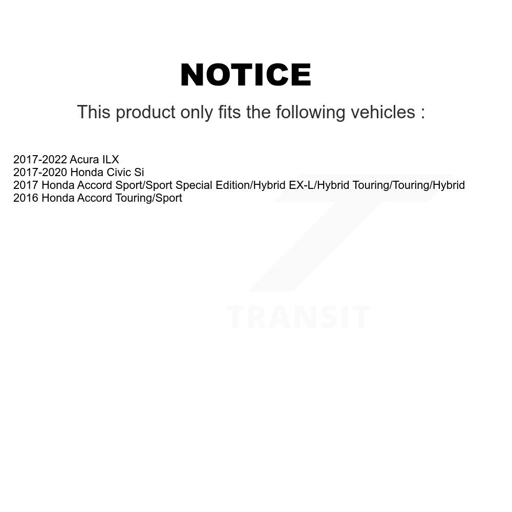 Front Coated Disc Brake Rotor (1 Piece Only) GCR-982055 For Honda Civic Accord Acura ILX - Image 2