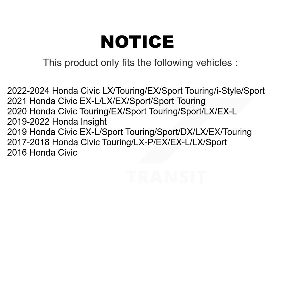 Rear Coated Disc Brake Rotor (1 Piece Only) GCR-982073 For Honda Civic Insight - Image 2
