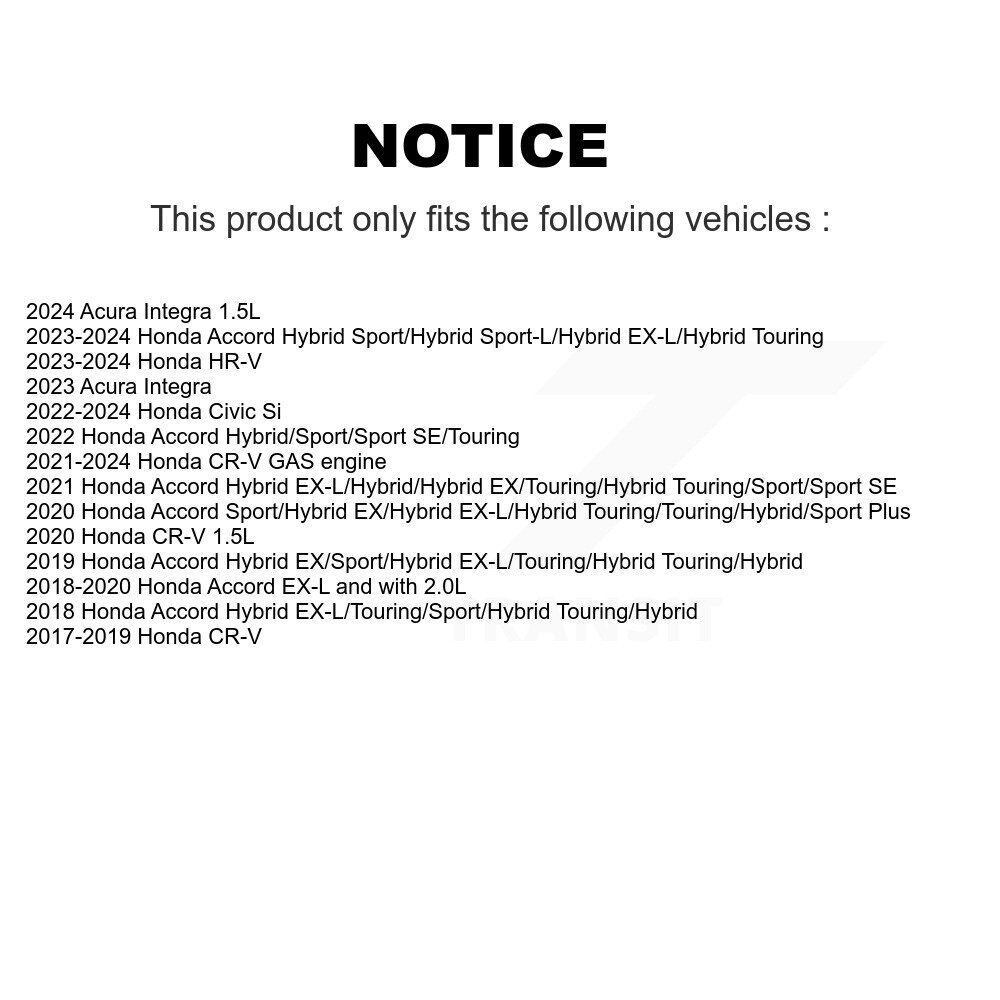 Front Coated Disc Brake Rotor (1 Piece Only) GCR-982124 For Honda CR-V Civic Accord HR-V Acura - Image 2