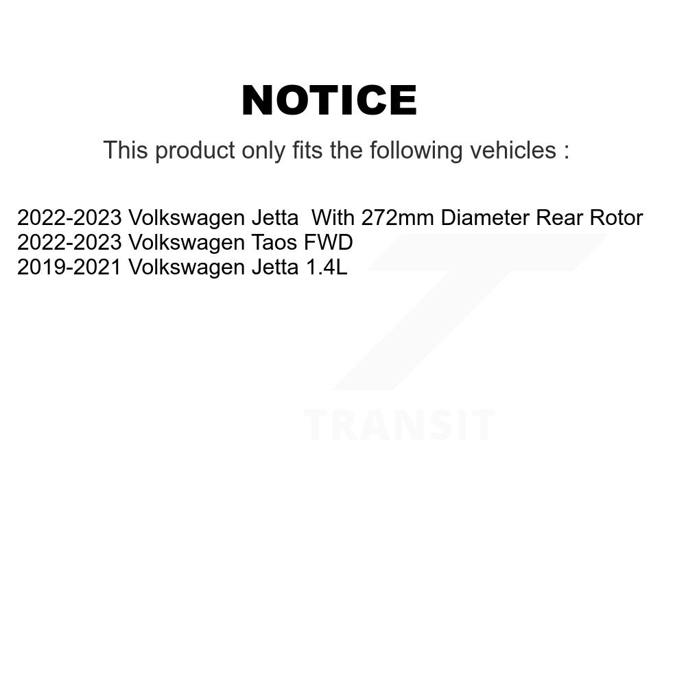 Rear Coated Disc Brake Rotor (1 Piece Only) GCR-982325 For Volkswagen Jetta Taos - Image 2