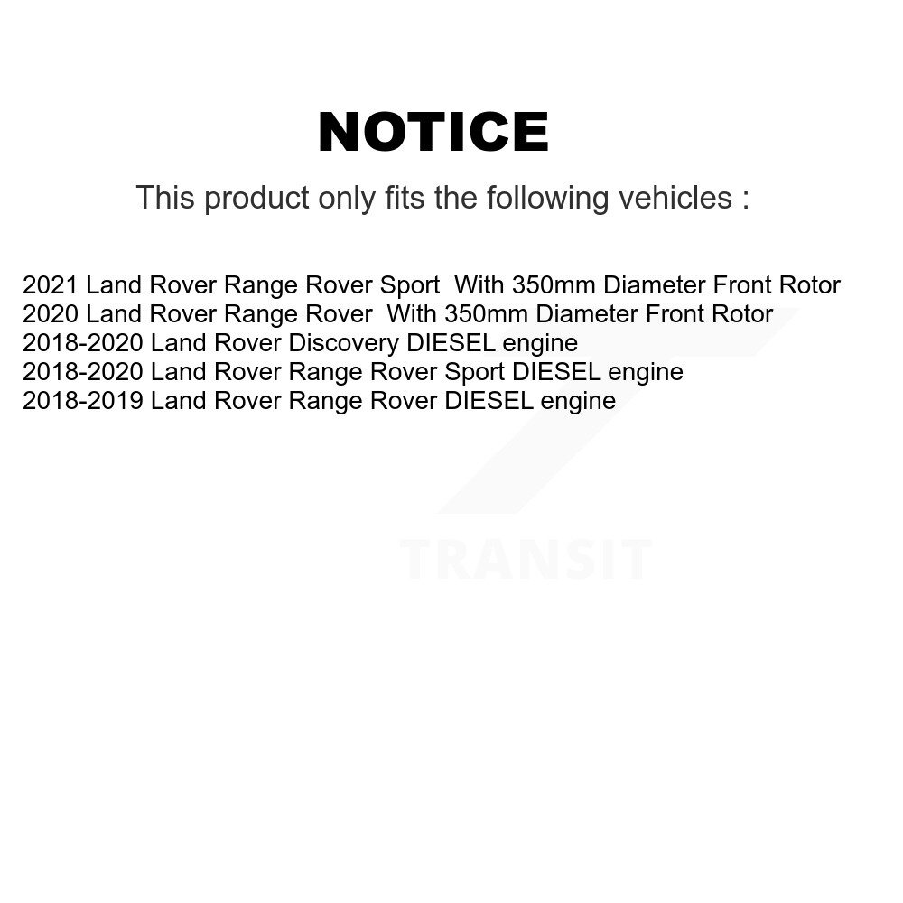 Front Coated Disc Brake Rotor (1 Piece Only) GCR-982438 For Land Rover Range Sport Discovery - Image 2
