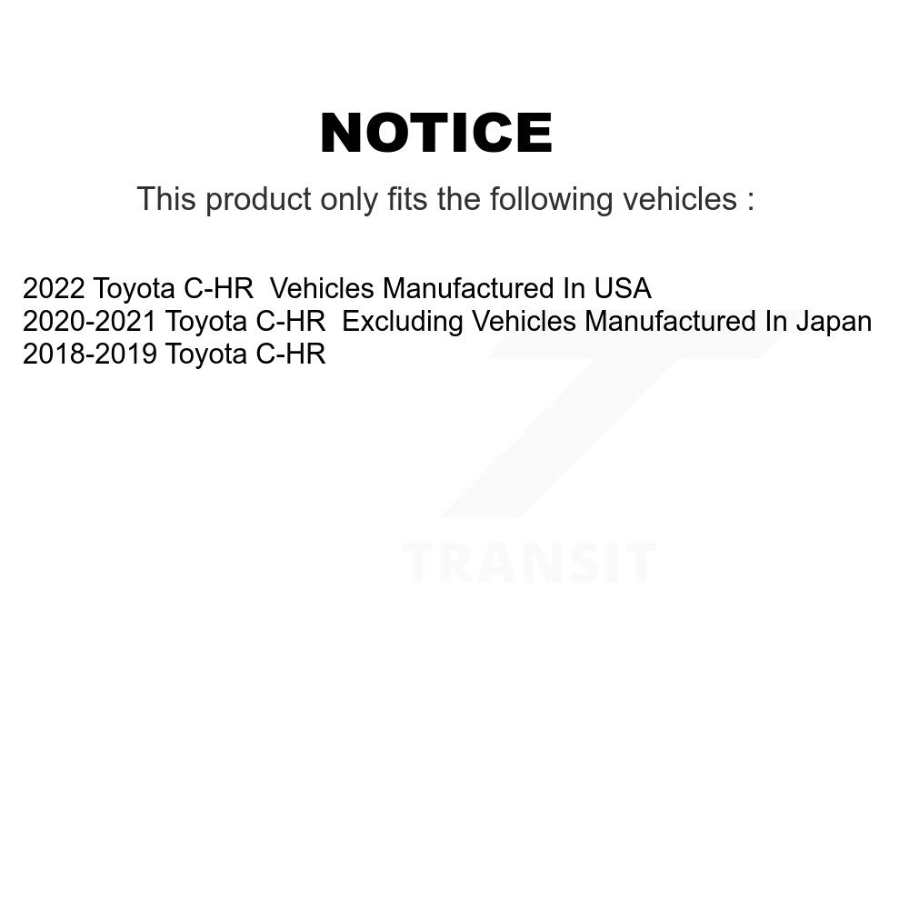 Front Coated Disc Brake Rotor (1 Piece Only) GCR-982495 For Toyota C-HR - Image 2