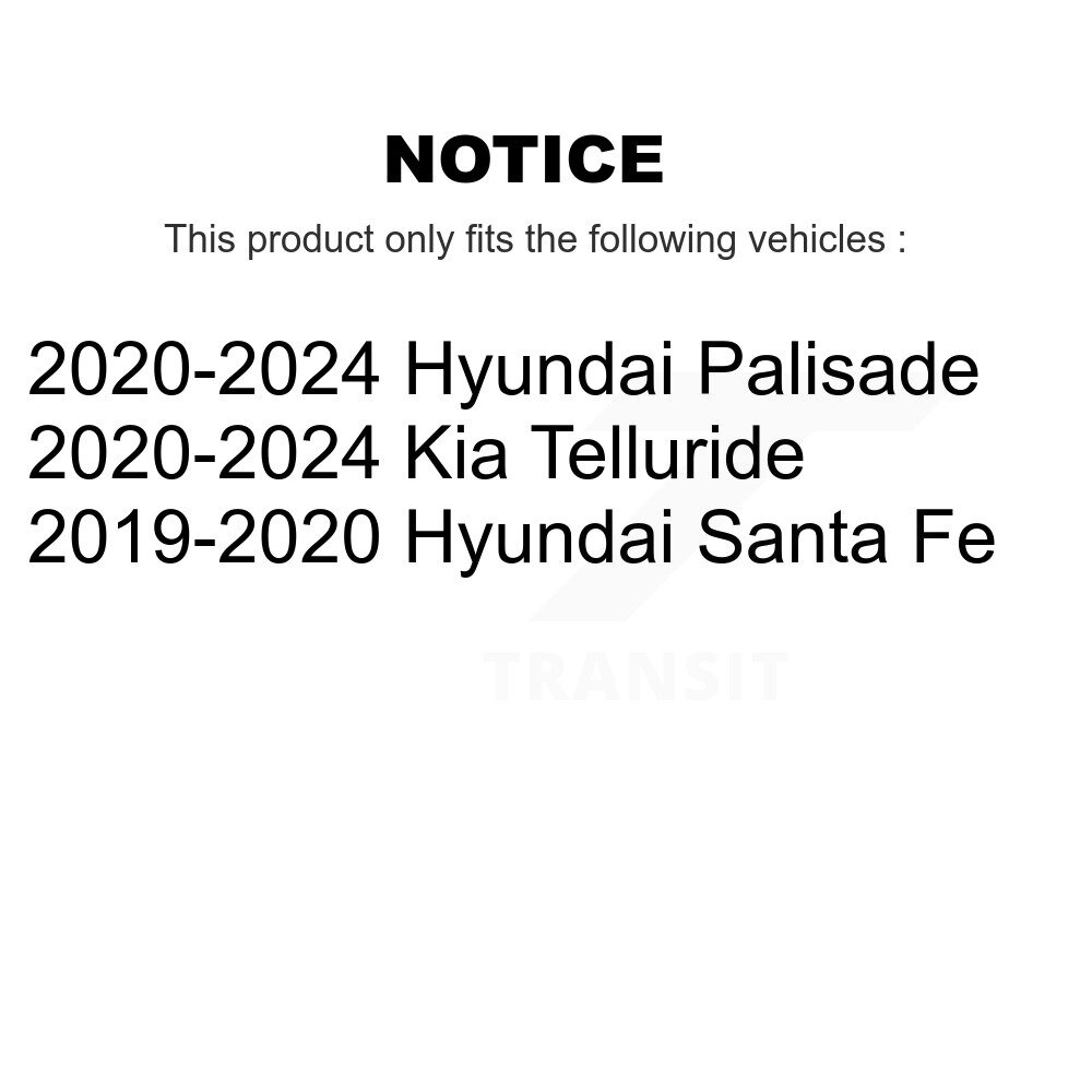 Rear Coated Disc Brake Rotor (1 Piece Only) GCR-982513 For Hyundai Palisade Santa Fe Kia Telluride - Image 2