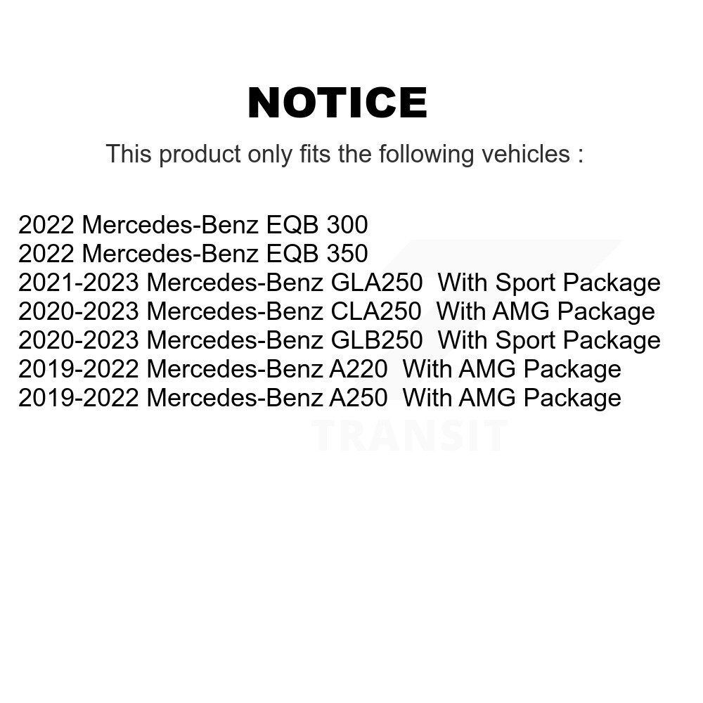 Front Coated Disc Brake Rotor (1 Piece Only) GCR-982607OE For Mercedes-Benz GLB250 GLA250 A220 A250 - Image 2