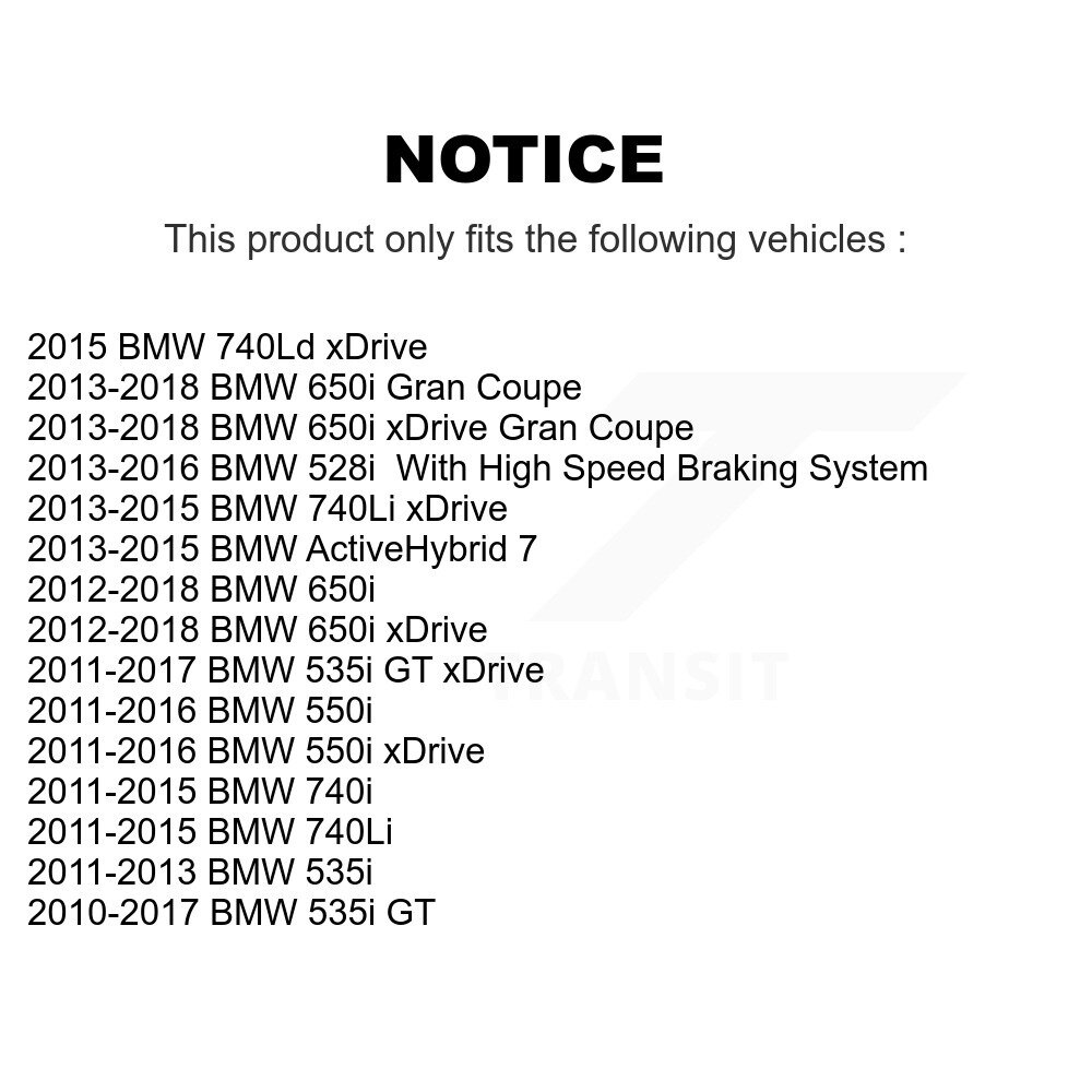 Front Right Coated Disc Brake Rotor (1 Piece Only) GCR-G8203 For BMW 550i xDrive 650i Gran Coupe GT - Image 2