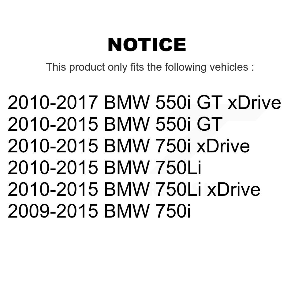 Front Left Coated Disc Brake Rotor (1 Piece Only) GCR-G8247 For BMW 750i xDrive 750Li 550i GT - Image 2