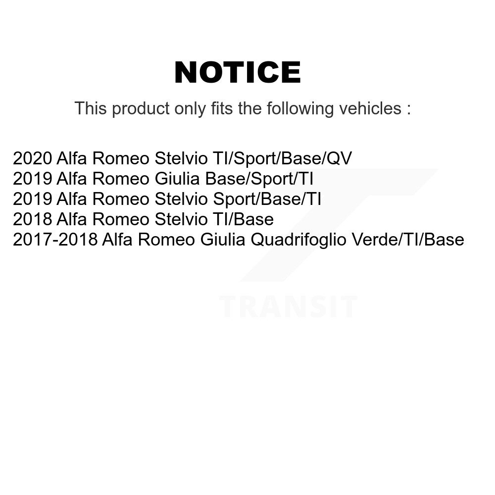 Rear Coated Disc Brake Rotor (1 Piece Only) GCR-G8404 For Alfa Romeo Stelvio Giulia - Image 2