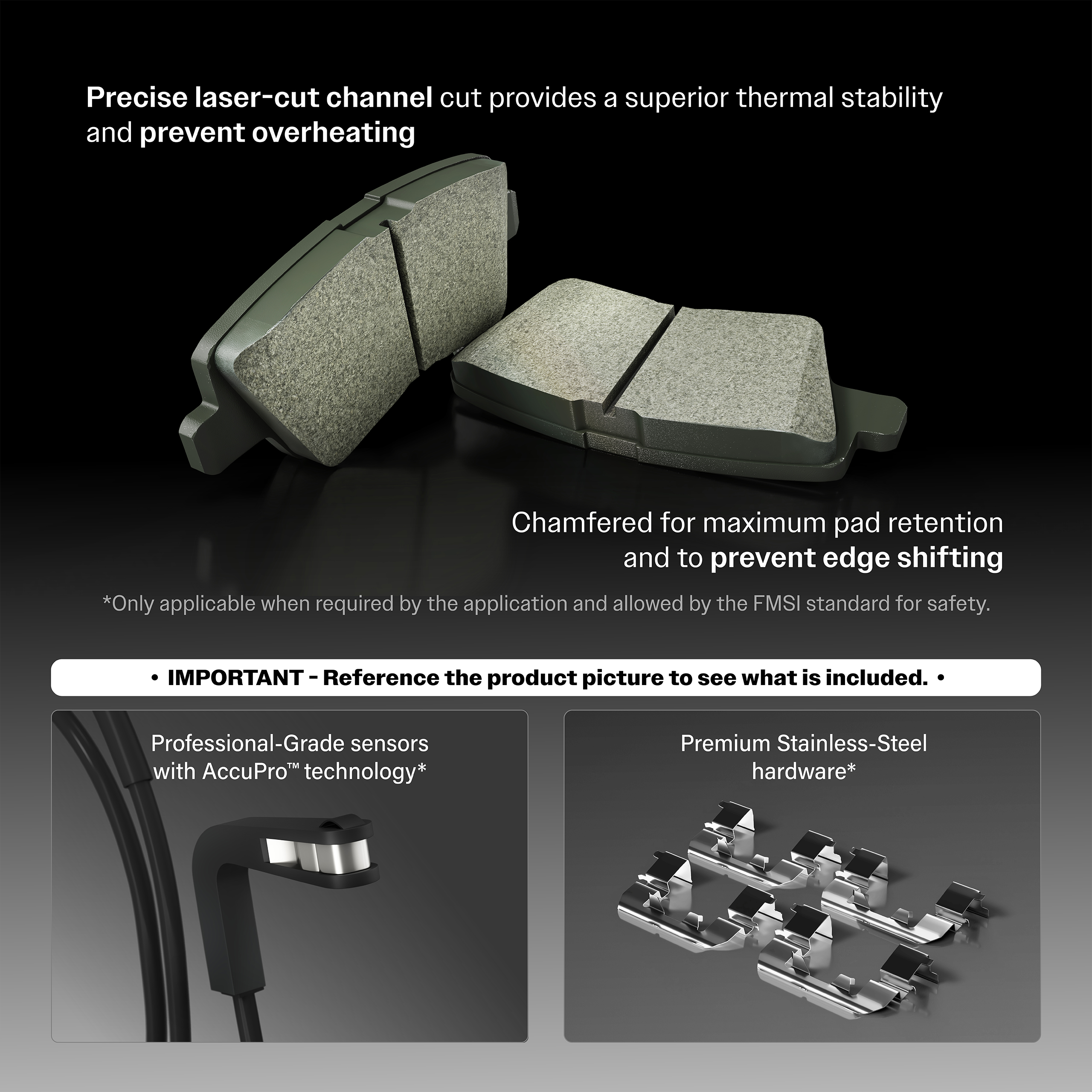 Front Semi-Metallic Disc Brake Pads And Wear Sensors Kit For Porsche Cayenne KPW-101586 - Image 8