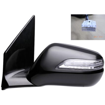 Door Mirror Assembly Left Power w/o Power Liftgate Black w/Cover for Acura MDX 2007–2009