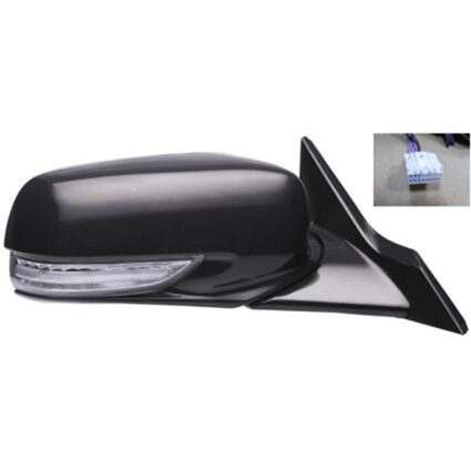 Door Mirror Assembly Right Power Heated w/Memory w/Signal Crystal Black for Acura TL 2009–2014