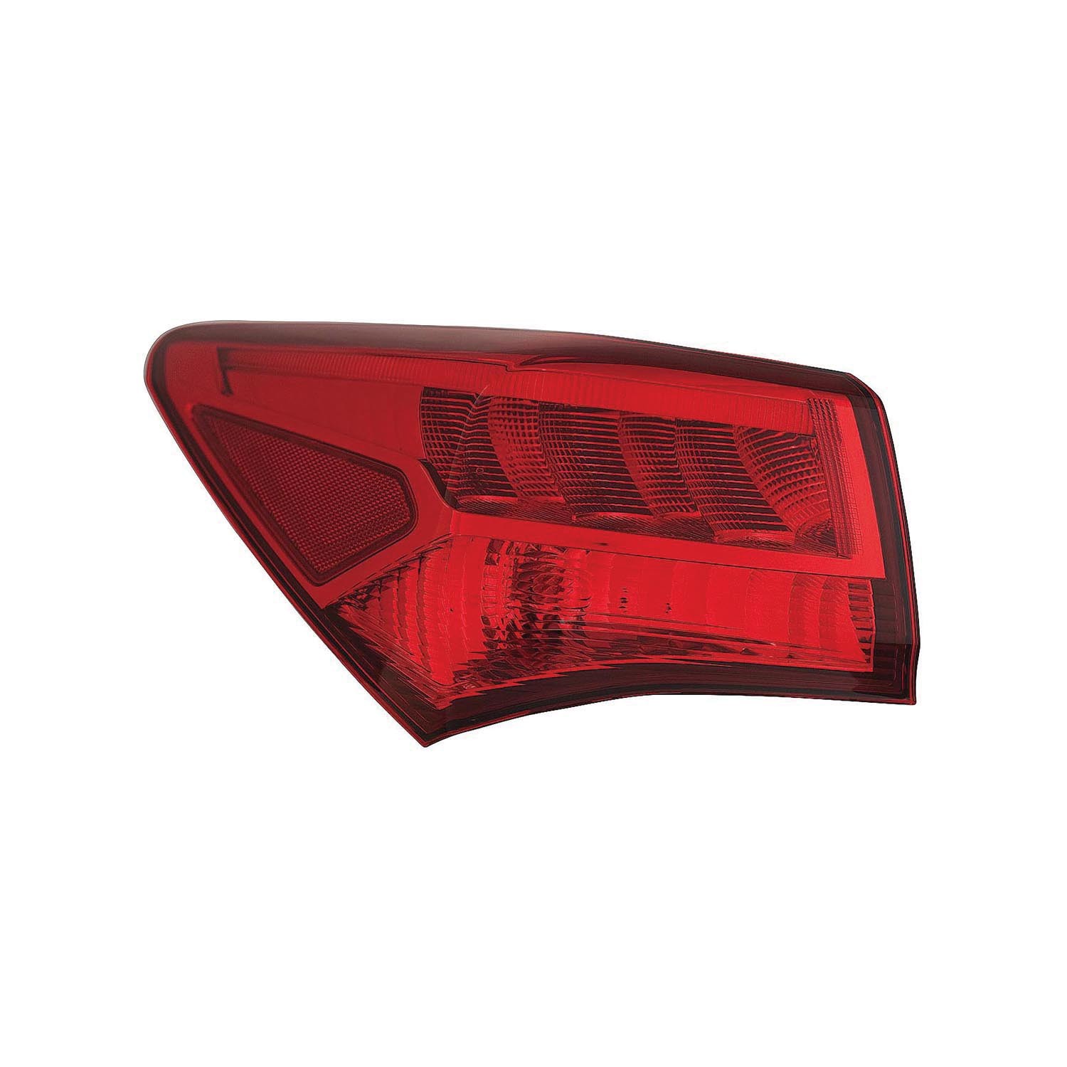 Tail Light Assembly Left Outer Dark Chrome CAPA for Acura TLX 2018–2020