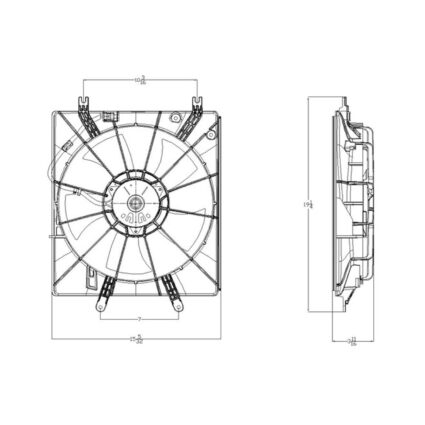 Engine Cooling Fan Assembly Motor/Blade/Shroud Assembly for Acura TL 2007–2008