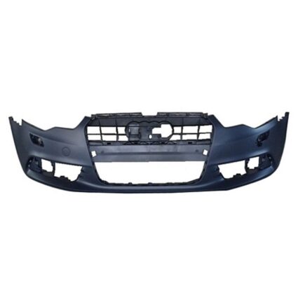 Bumper Cover Front w/o S-Line Pkg w/o Parking Aid Primed for Audi A6 2012–2015