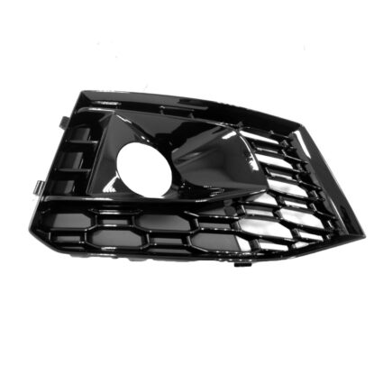 Bumper Insert Front Right Outer Grille w/Fog Lamps Glossy Black for Audi RS5 2018–2019