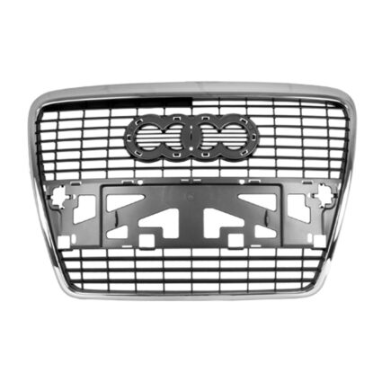 Grille Assembly w/o Park Distance Sensors w/o Sport Pkg for Audi A6 2005–2008